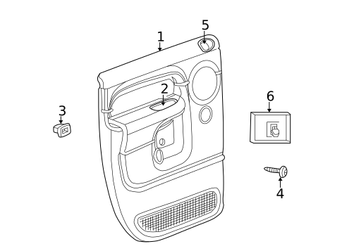 Interior Trim - Rear Door for 2003 Dodge Ram 3500 #0