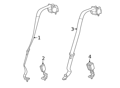 Rear Seat Belts for 2005 Jaguar X-Type #1