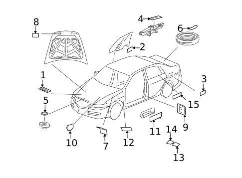 Information Labels for 2012 Acura TL #0