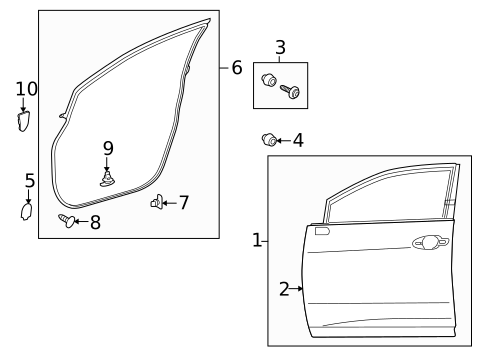 Door & Components for 2012 Lexus RX350 #0