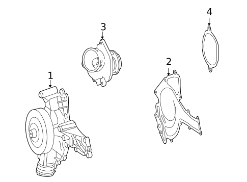 Water Pump for 2006 Mercedes-Benz SLK280 #0
