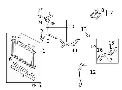 Radiator & Components for 2005 Mazda 6 #0