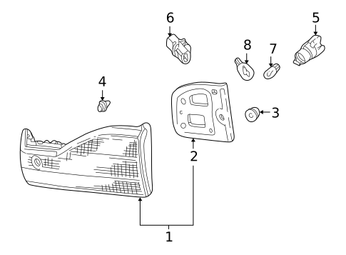 Tail Lamps for 1998 Honda Accord #1