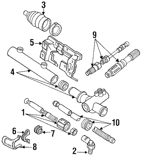 Steering Gear & Linkage for 1989 Ford Tempo #1