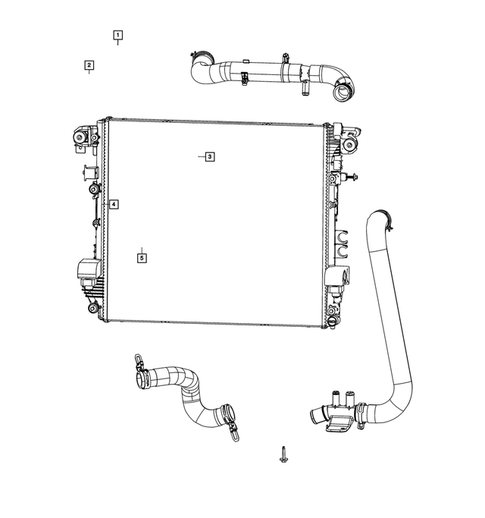 Radiator and Related Parts; Charge Air Cooler for 2020 Jeep Wrangler #4