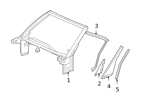 Windshield Header & Components for 2013 Chevrolet Corvette #0