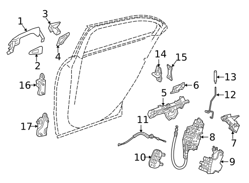 Rear Door for 2015 Mercedes-Benz GLA45 AMG #1