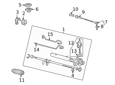 Steering Gear & Linkage for 2005 Honda Odyssey #0