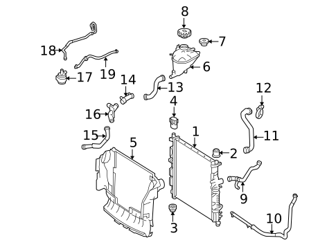 Radiator & Components for 2009 Mercedes-Benz GL 450 #4