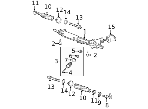 Steering Gear & Linkage for 2007 Audi A8 Quattro #0