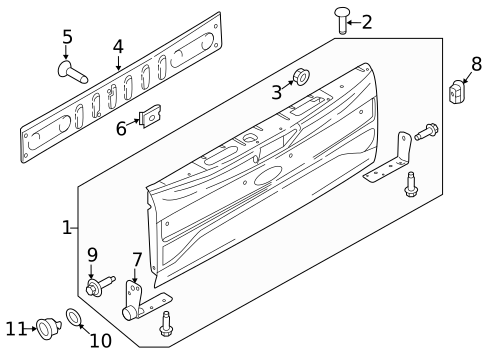 Tail Gate for 2021 Ford F-250 Super Duty #1