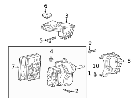 Master Cylinder - Components On Dash Panel for 2024 Cadillac XT6 #0