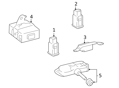 Tire Pressure Monitor Components for 2011 Lexus ES350 #0