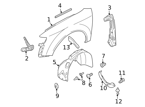 Structural Components & Rails for 2007 Audi A4 Quattro #2