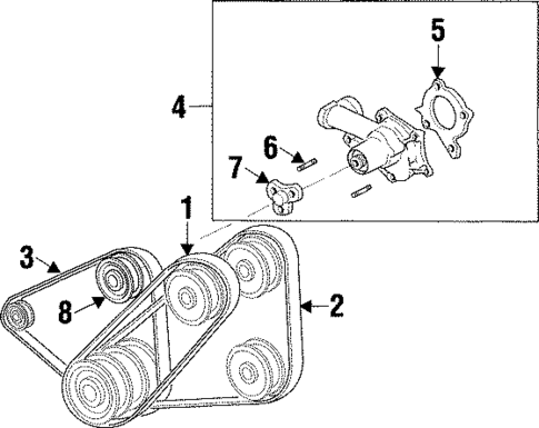 Water Pump for 1995 Mazda Protege #0