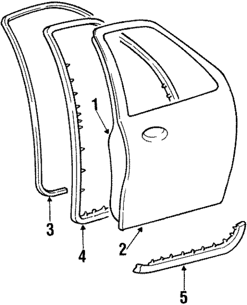 Door & Components for 1999 Lincoln Navigator #1