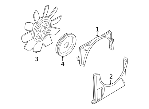 Cooling Fan for 2005 Mercury Mountaineer #0