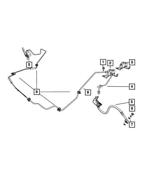 Hydraulic Control Unit, Brake Tubes and Hoses for 2011 Ram Dakota #1