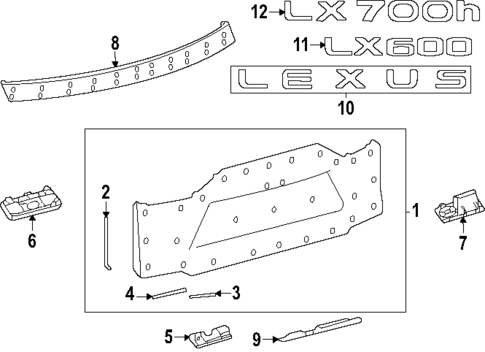 Exterior Trim - Lift Gate for 2023 Lexus LX600 #0