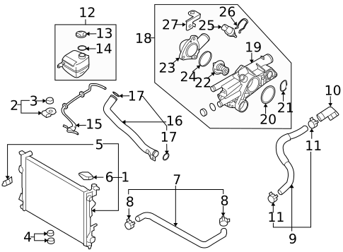 Radiator & Components for 2014 Hyundai Tucson #0