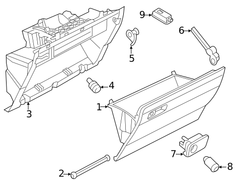 Glove Box for 2023 Volkswagen Atlas #1