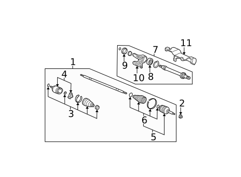 Drive Axles for 2002 Honda CR-V #0