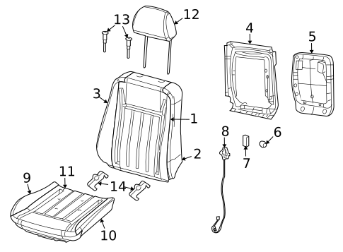 Front Seat Components for 2016 Dodge Challenger #0