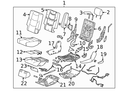Second Row Seats for 2020 GMC Yukon #1