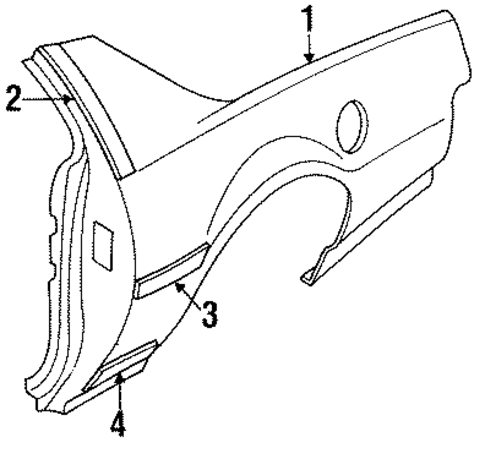 Quarter Panel & Components for 1990 Pontiac Firebird #0