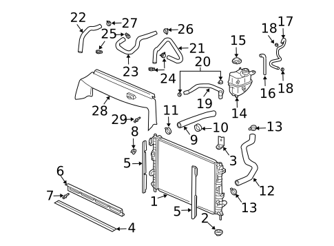 Radiator & Components for 2005 Saturn Vue #0