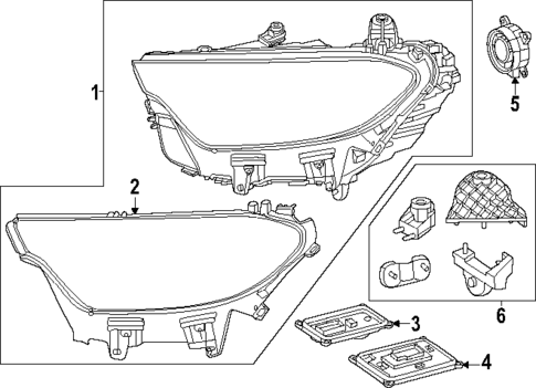 Headlamp Components for 2025 Mercedes-Benz GLC63 AMG S E Performance #1