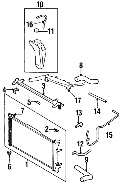 Radiator & Components for 1996 Subaru Legacy #0