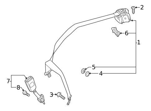 Seat Belt for 2021 Mercedes-Benz C63 AMG #6