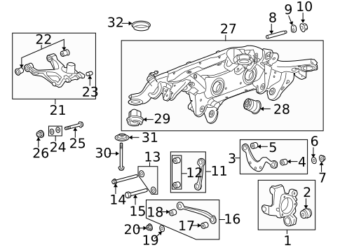 Rear Suspension for 2010 Buick Enclave #0