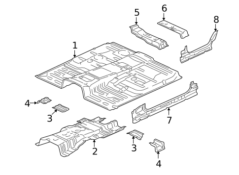 Floor & Rails for 2002 Mitsubishi Montero #0
