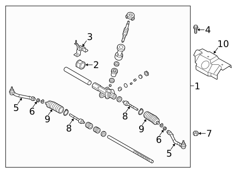 Steering Gear & Linkage for 2014 Kia Sorento #0