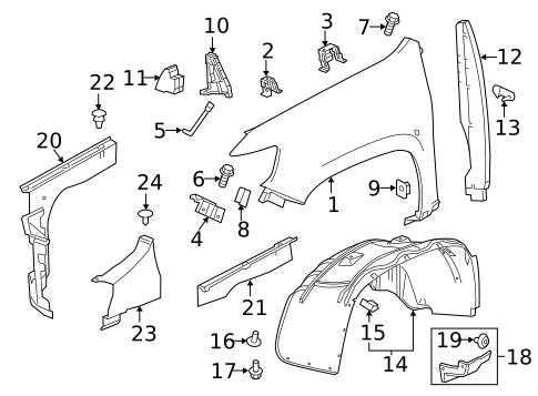 Fender & Components for 2016 GMC Canyon #0