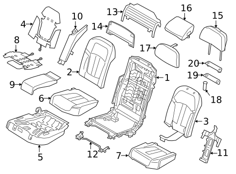 Rear Seat Components for 2018 BMW M760i xDrive #0
