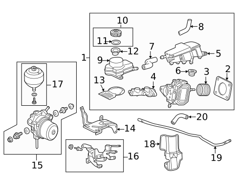 Master Cylinder - Components On Dash Panel for 2013 Acura ILX #0
