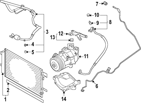 Condenser, Compressor & Lines for 2025 Subaru Impreza #0