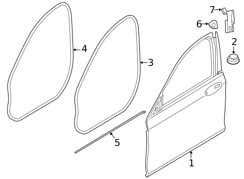 Door & Components for 2024 BMW 330i #14