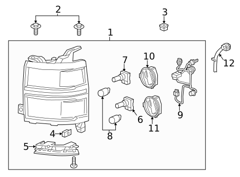 Headlamp Components for 2005 Chevrolet SSR #2