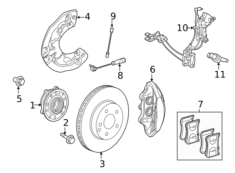 Front Brakes for 2025 Mercedes-Benz EQE AMG® #1