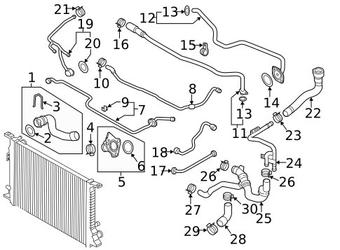 Hoses & Lines for 2018 Audi S6 #0