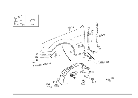 Front Fender for 2000 Mercedes-Benz S430 #0