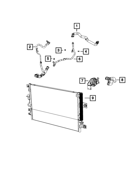 Radiator and Related Parts; Charge Air Cooler for 2022 Jeep Cherokee #4