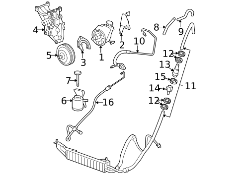 Pump & Hoses for 2017 GMC Savana 2500 #1