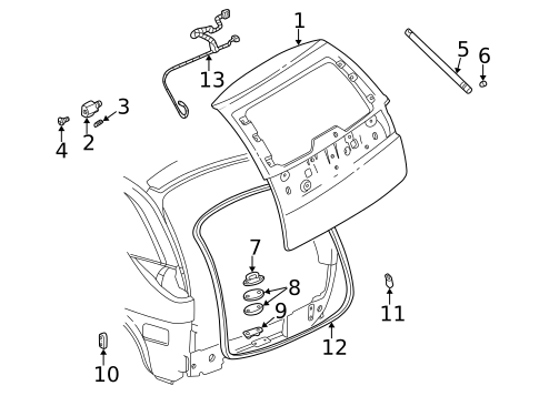 Gate & Hardware for 2006 Buick Rendezvous #0