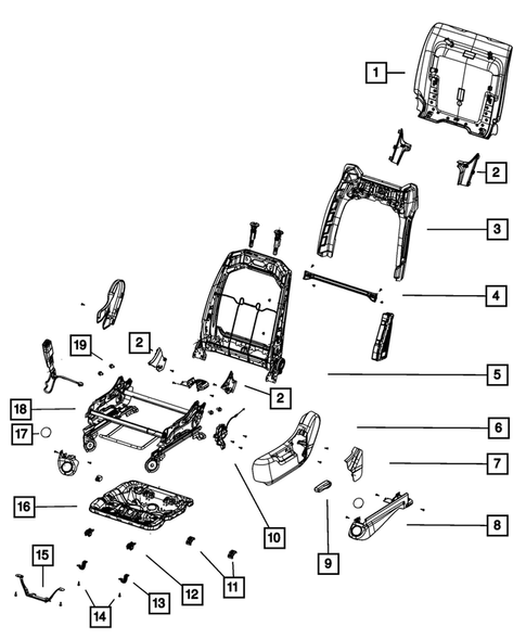 Front Seats - Adjusters, Recliners, Shields and Risers for 2012 Dodge Durango #2