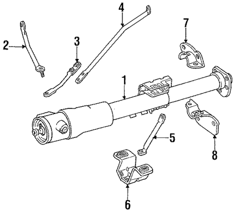 Steering Column Assembly for 1988 Jeep Grand Wagoneer #0